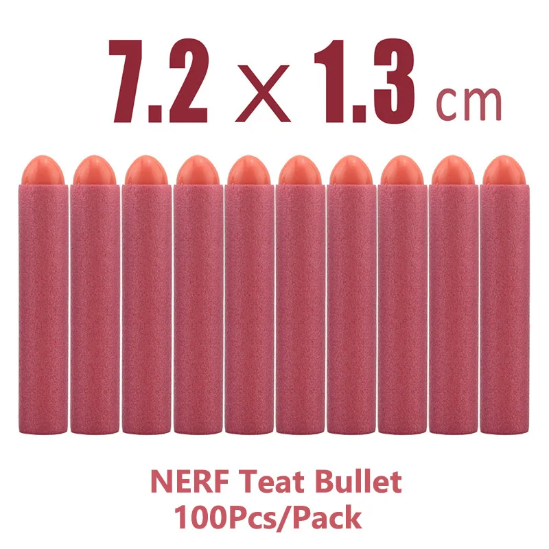 100 шт. пули для Nerf металлический пистолет игрушка страйкбол пистолет Воздушный 4 цвета полые отверстия головы 7,2 см Запасной комплект для