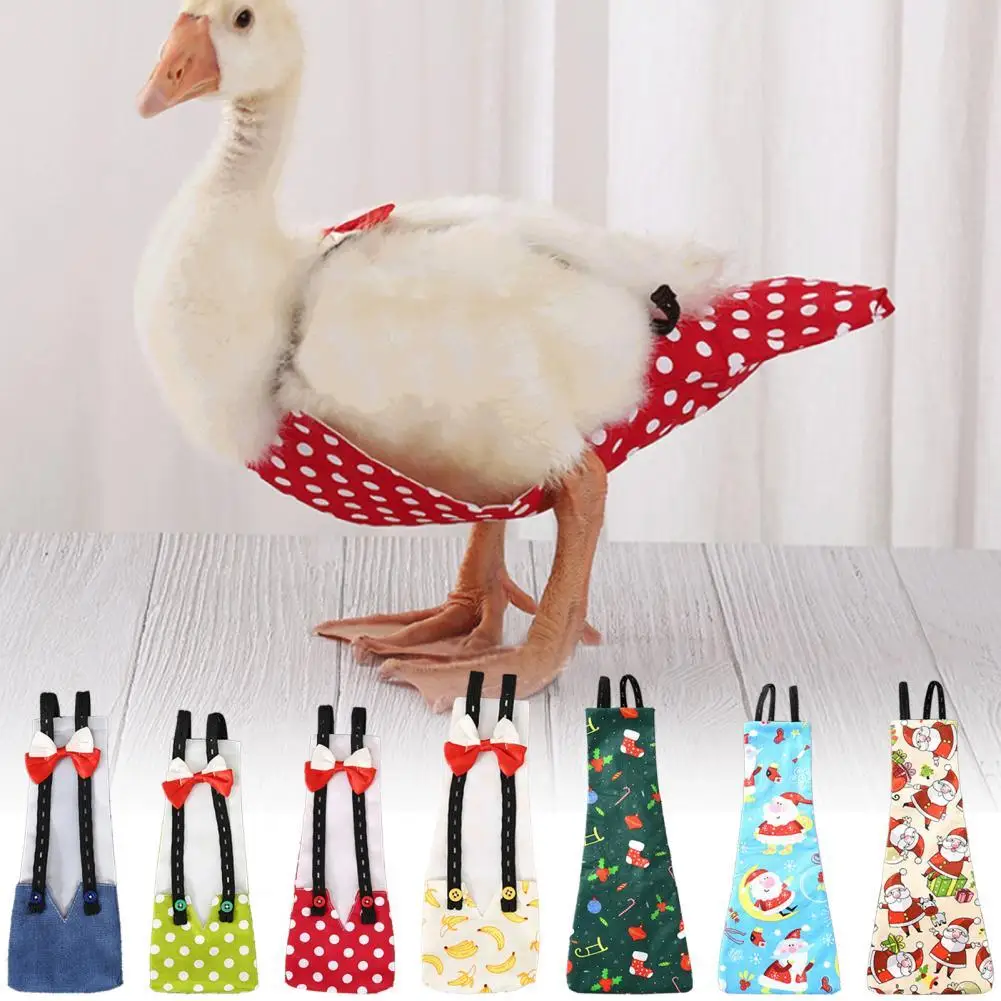 50% !!Goose Diaper Lovely Adjustable Linkhole Fabric Bow Knot Goose Duck Diaper for Poultry