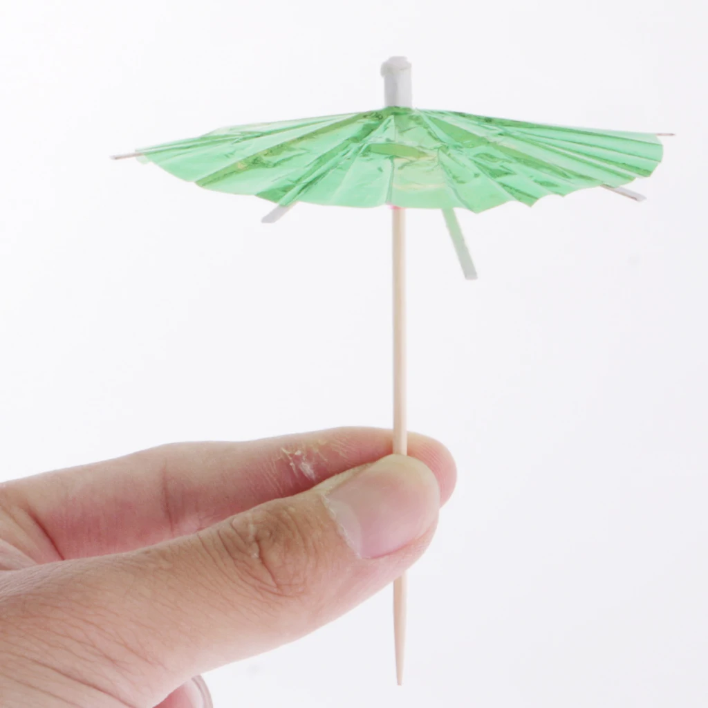 About 144Pcs Fashion Hawaiian Parties Mixed Colors Metallic Umbrella Picks Cocktail Party Picks for Wedding Birthday Party Decor