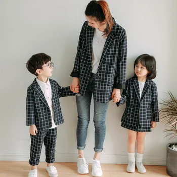 

Children suits spring and autumn coat two-piece boys girls and paternity suit and coat