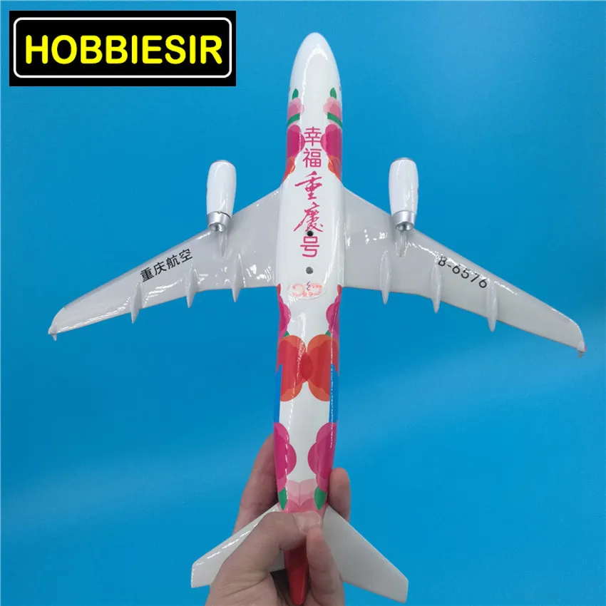 37 см 1:100 моделирование Airbus A320-200 модель самолета счастье Chongqing авиалиний W база сплава самолет коллекционная игрушка displayGift