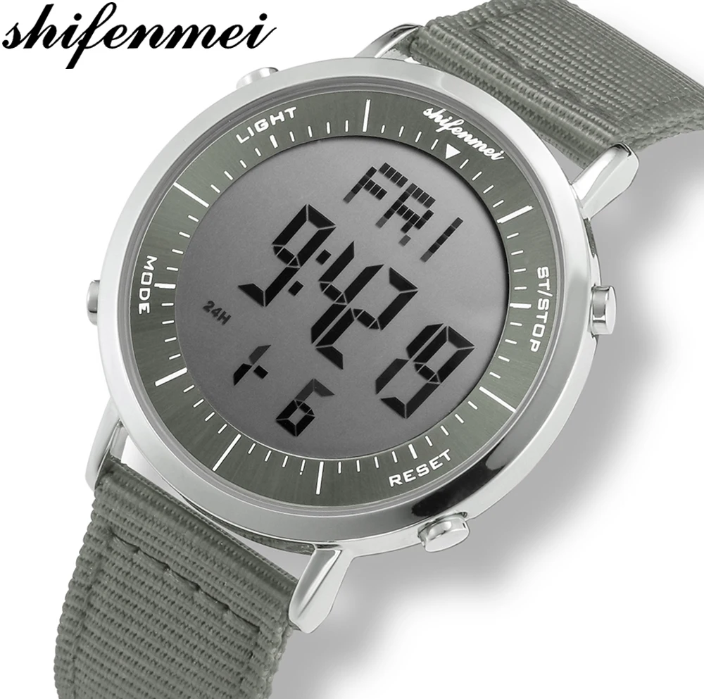 Shifenmei Fashion Outdoor Sport Watch Men Countdown Waterproof Back Light Chrono Digital Wristwatches Hombre Reloj Montre Homme | Наручные
