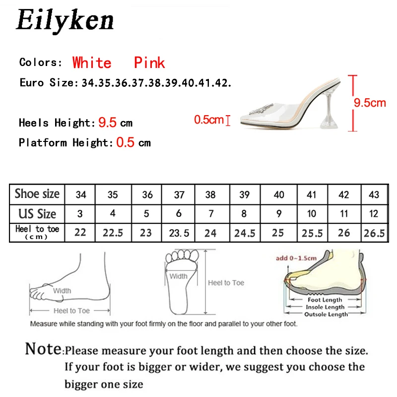Eilyken/Новинка; прозрачные туфли-лодочки из ПВХ; Каблук из плексигласа; Высокий каблук-шпилька; острый носок; со стразами; женские свадебные туфли-лодочки