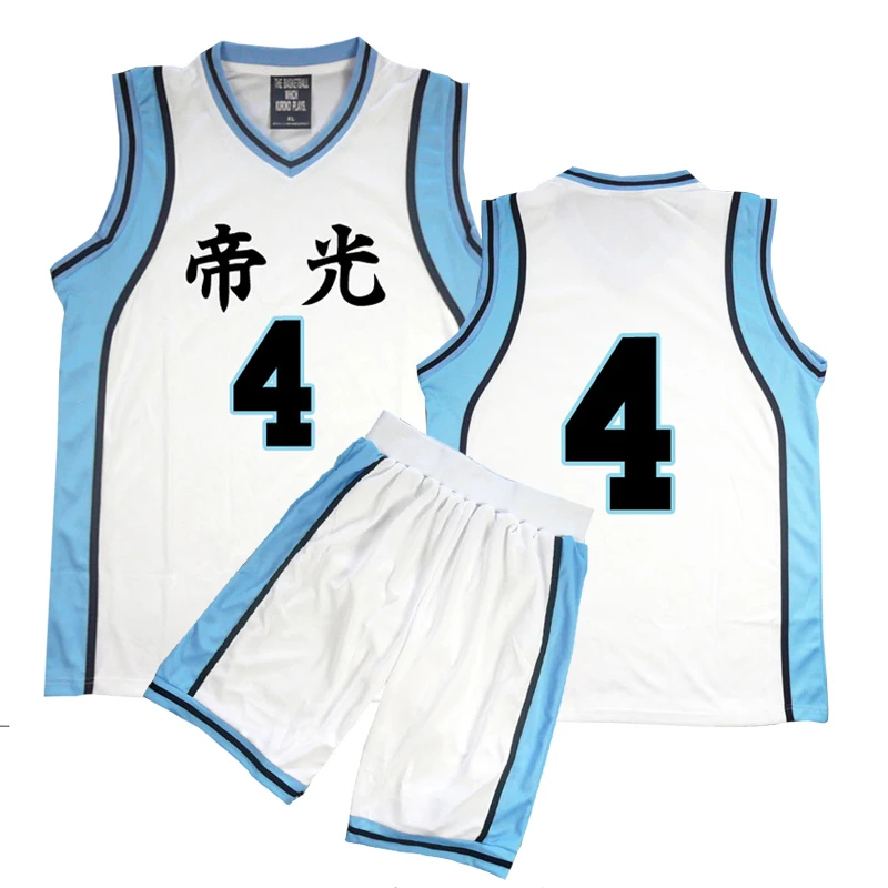 Школьная Униформа Teiko для косплея Аниме Kuroko no Basuke Basket мужская спортивная футболка