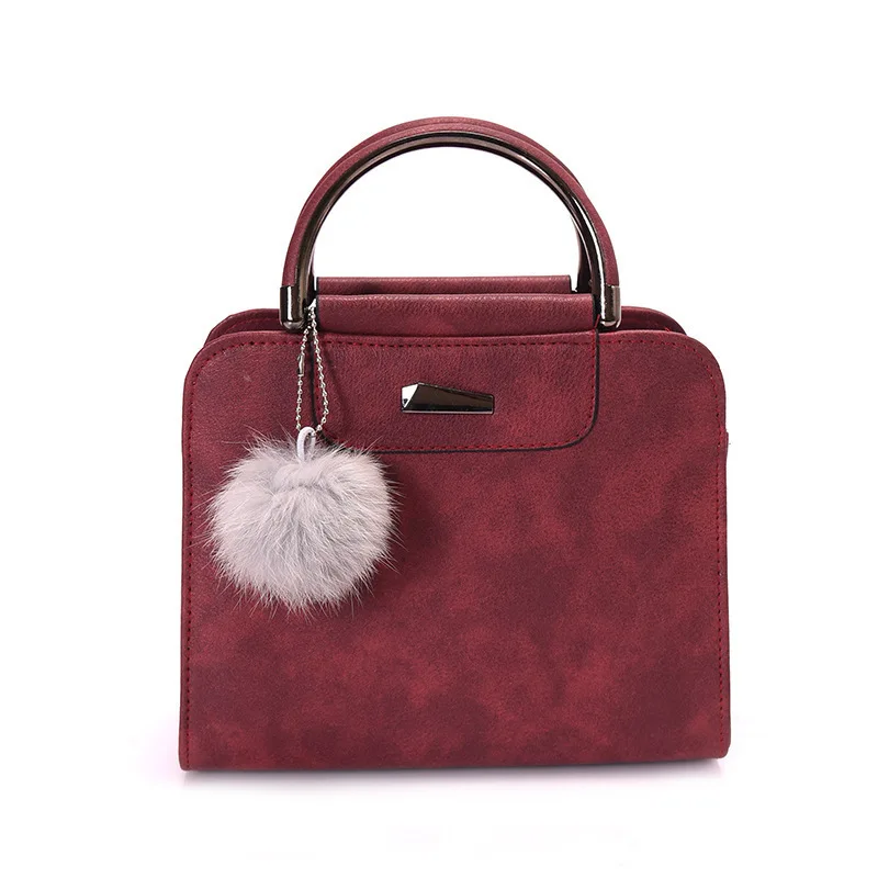 Qiaoduo женская сумка через плечо для женщин ретро высокого качества модные кожаные сумки новая женская повседневная сумка через плечо - Цвет: wine red handbag