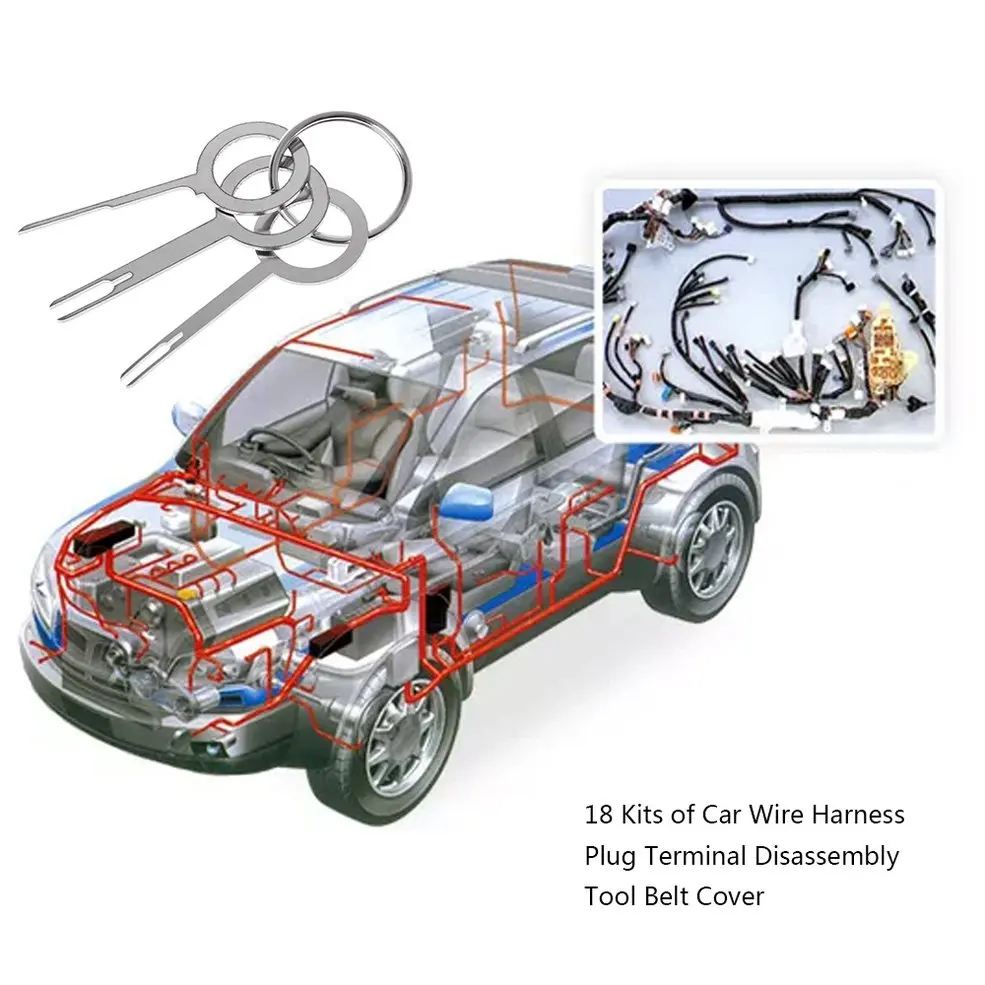 Автомобильный чехол без разъема, инструмент для удаления клемм, 3 шт., инструмент для ремонта автомобиля, средство для удаления игл