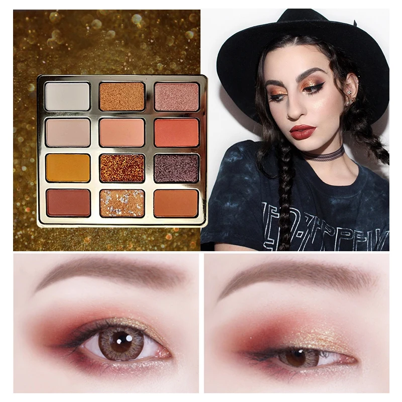 12 цветов Shimmer Matte Smudge-proof стойкие тени для век цвет быстрые тени для век Пудра Палитра модный цвет Y1