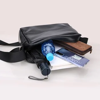 

Leather Men's Straddle Bag Fashion Men's Small Satchel Personalized Fashion Shoulder Bag Travel Men's Bag Store Your Belongings