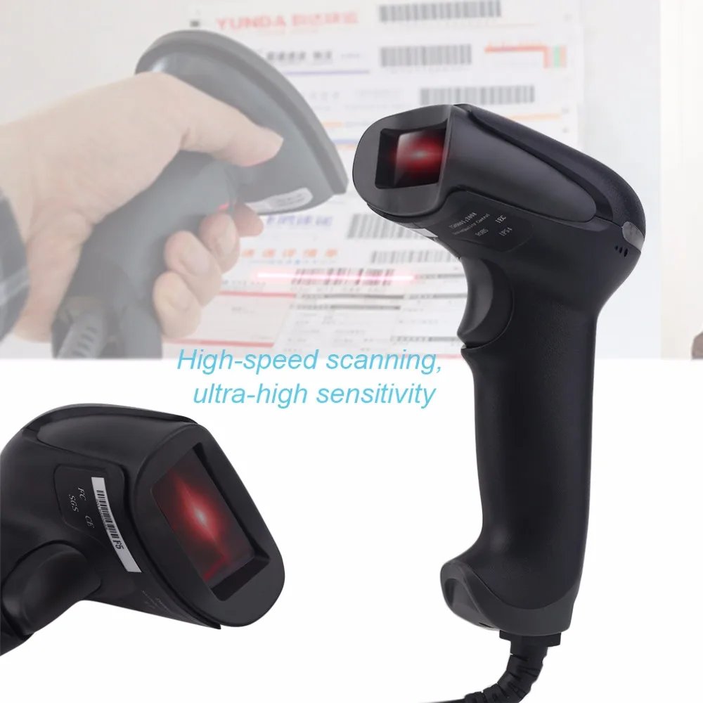 

Professional Wired USB Laser Bar Code Scanner Reader Mobile Payment Computer Screen Scanner with 10-800mm Scan Depth