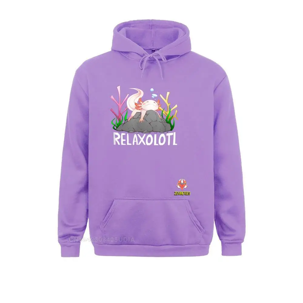 Relaxolotl a cute relaxing axolotl on a rock T-Shirt__B6705 cosie Summer/Autumn  Women's Hoodies Hoods 2021 Long Sleeve Sweatshirts Relaxolotl a cute relaxing axolotl on a rock T-Shirt__B6705purple