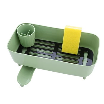 

Plastic Dish Drying Rack Dish Drainer Utensil Organizer for Kitchen storage racks holders home supplies - Wasabi Green