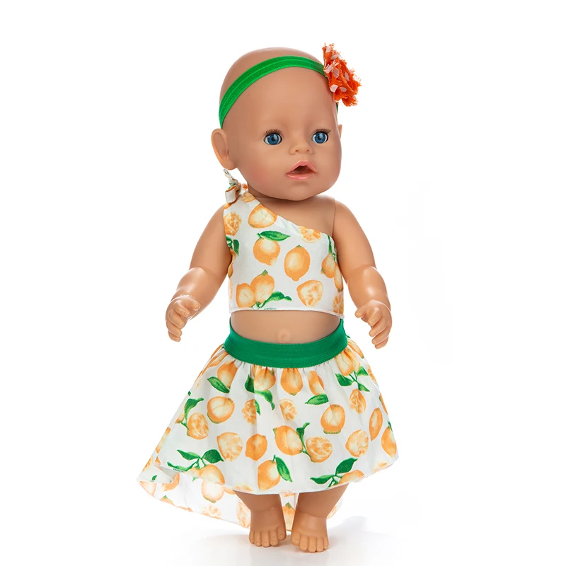 Born Baby аксессуары для кукол подходит 18 дюймов 43 см красные и синие шляпы, костюм для ванной из двух предметов, юбка, костюм для ребенка, подарок на день рождения - Цвет: Q-114