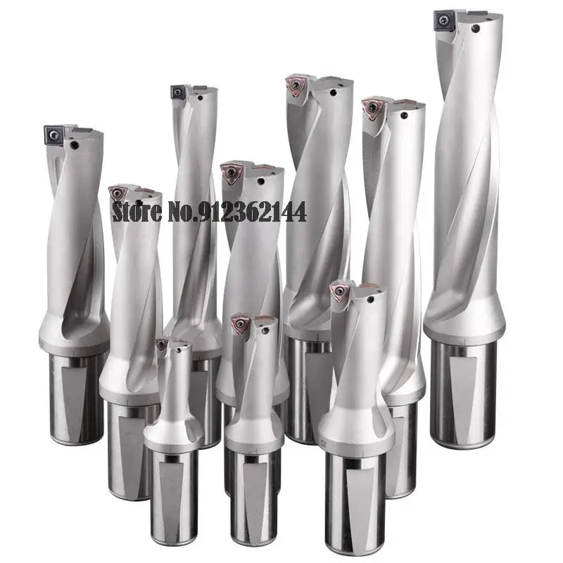 Drill Bit Set SP Series U Drill Bites Insert 13mm-50mm Depth 2D 3D 4D 5D Indexable U Machinery Lathes CNC Water