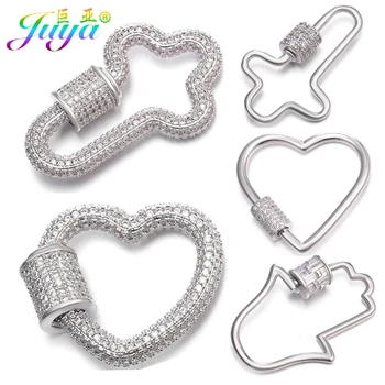 

Juya Women Luxury Needlework Pearls Beads Jewelry Making Connector Bail Clasps DIY Screw Lobster Clasp Fasteners Wholesale