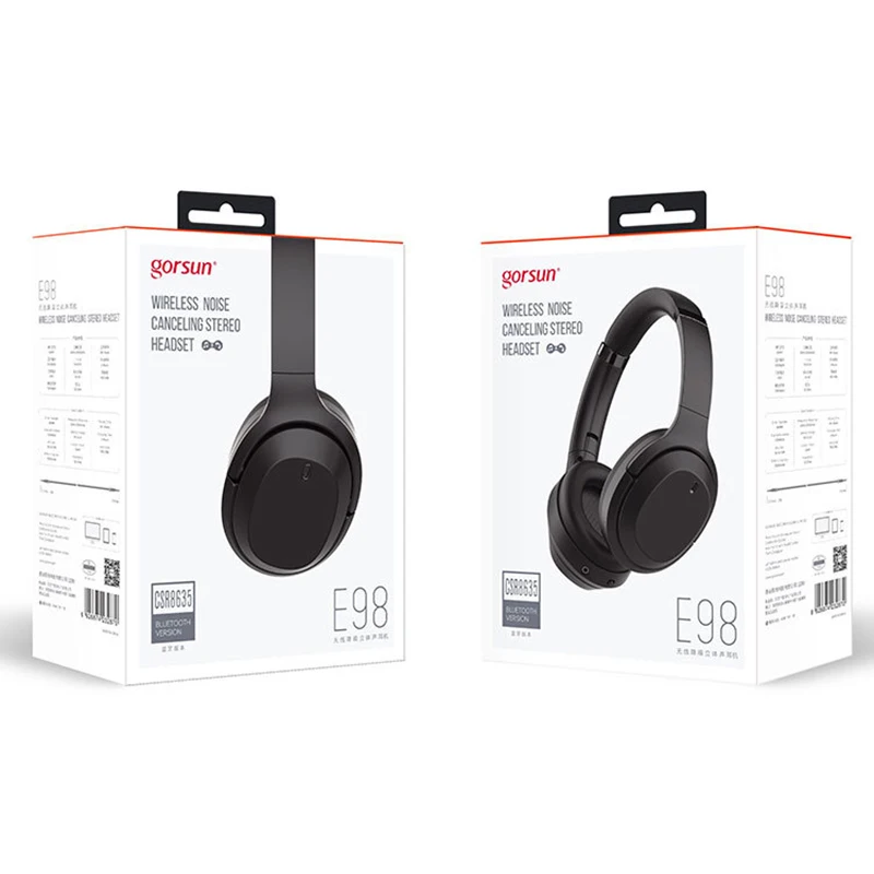 M98 беспроводные наушники Bluetooth 5,0, Складные стерео наушники с активным шумоподавлением, гарнитура с микрофоном, 3,5 мм аудио вход для iphone 11