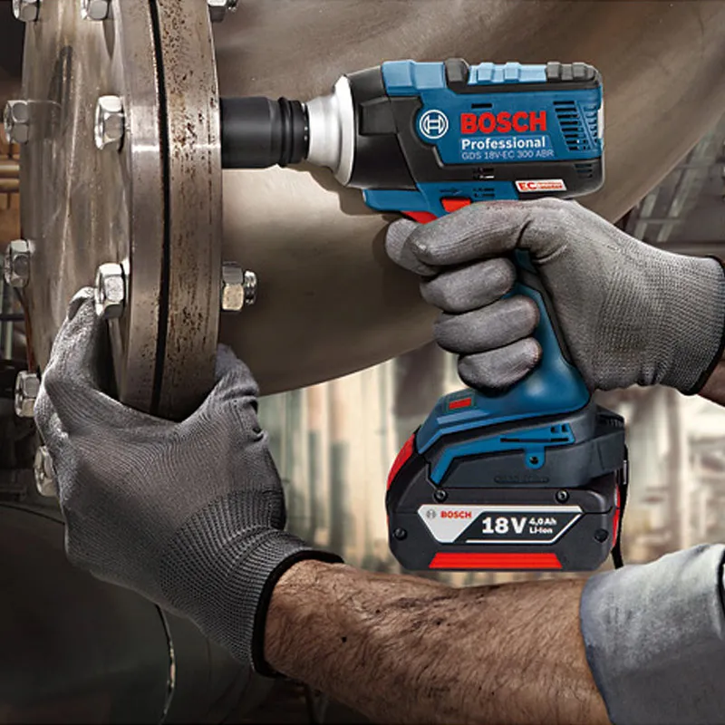 Bosch GDS 18V-EC 300 ABR ударный гайковерт 18V литиевая Батарея Перезаряжаемые электрический ключ бесщеточный ударный гайковерт