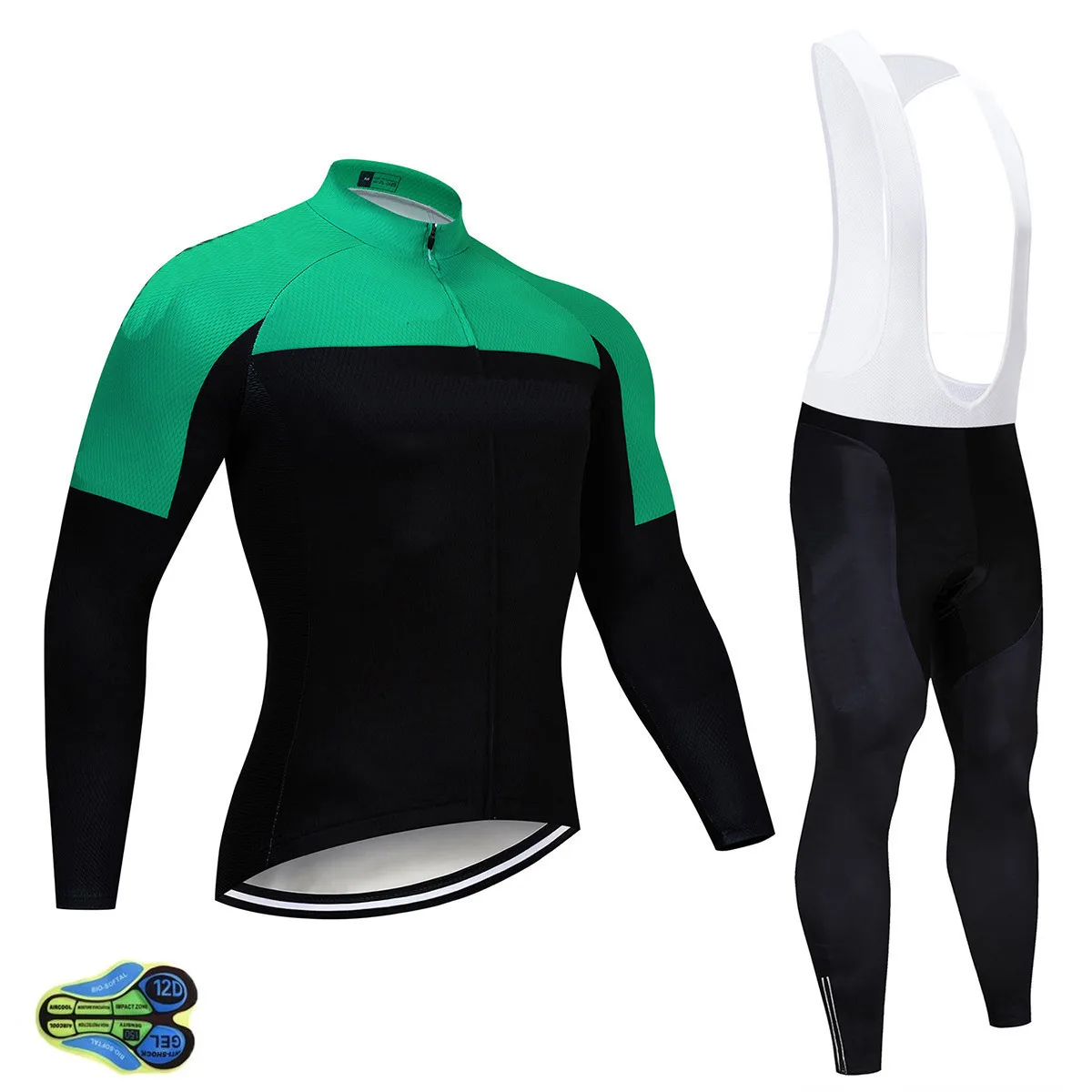 Pro UCI Team зеленая велосипедная майка 20D Pad велосипедные штаны Ropa Ciclismo мужская Весенняя/Осенняя велосипедная одежда