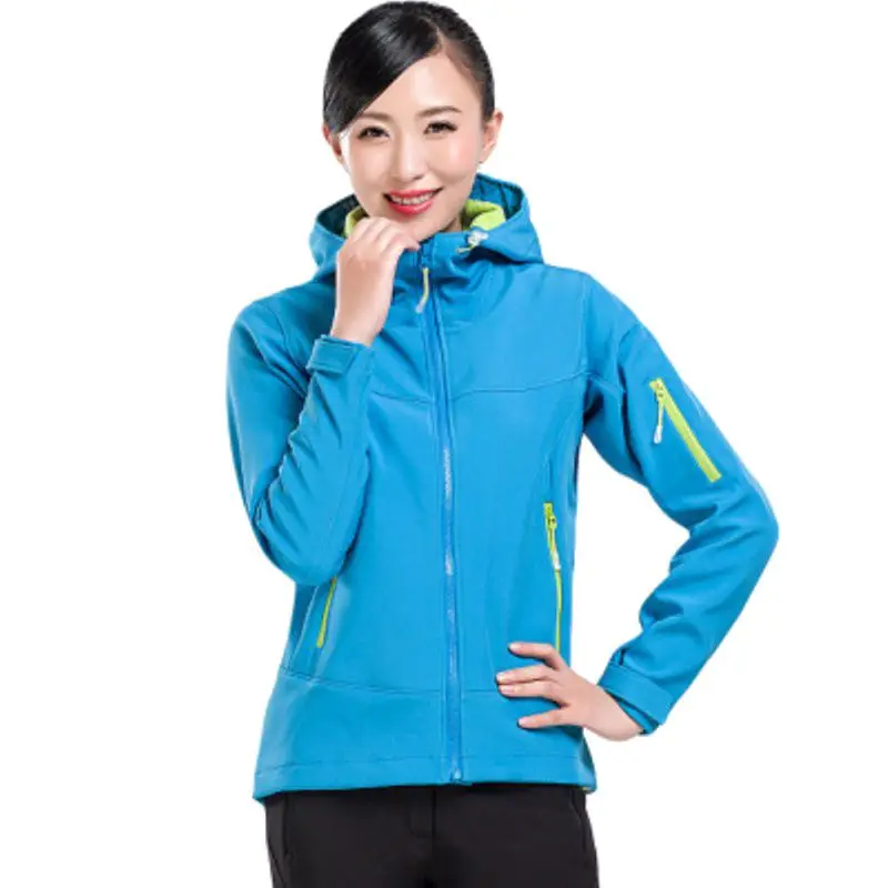 

Women Autumn Winter Softshell Jacket Thick Single Layer Sports Coats Outdoor Female Windproof Soft Shell Camping Hiking Jackets