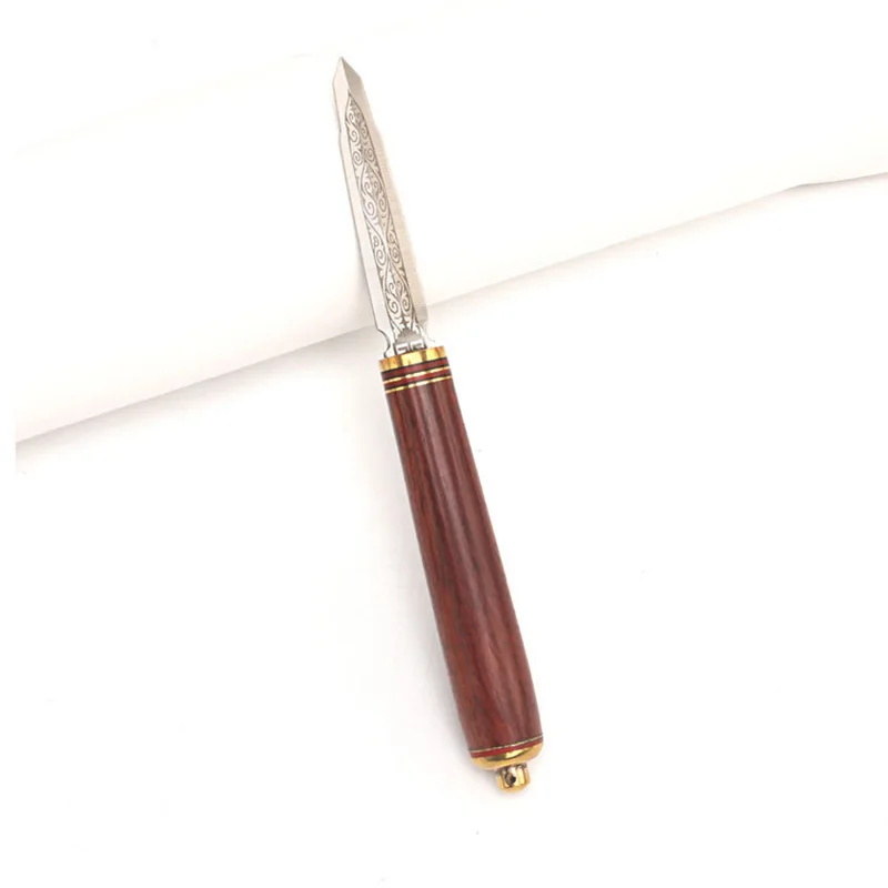 1pcs stainless steel Chinese puer tea needle cutter damascus pattern tea knife Tea cake prying tool