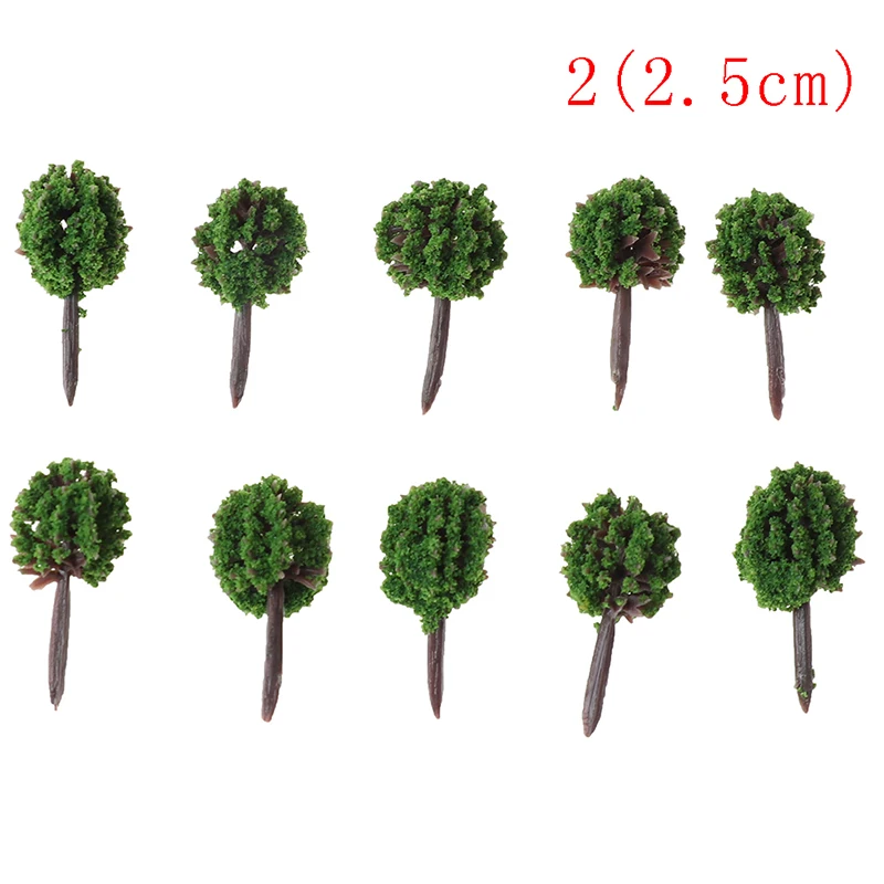 10pcs Ball-shaped Flower Model Trees Mixed Tree Model Landscape Trees Train Layout Garden Scenery Miniature 