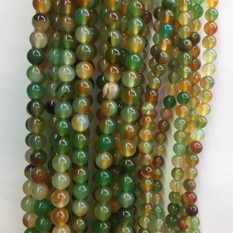 4/6/8/10/12MM Green Peacock Agate Jasper Line Gemstone Healing Power Energy Natural Stone Bead For Jewelry Bracelet Making DIY | Украшения