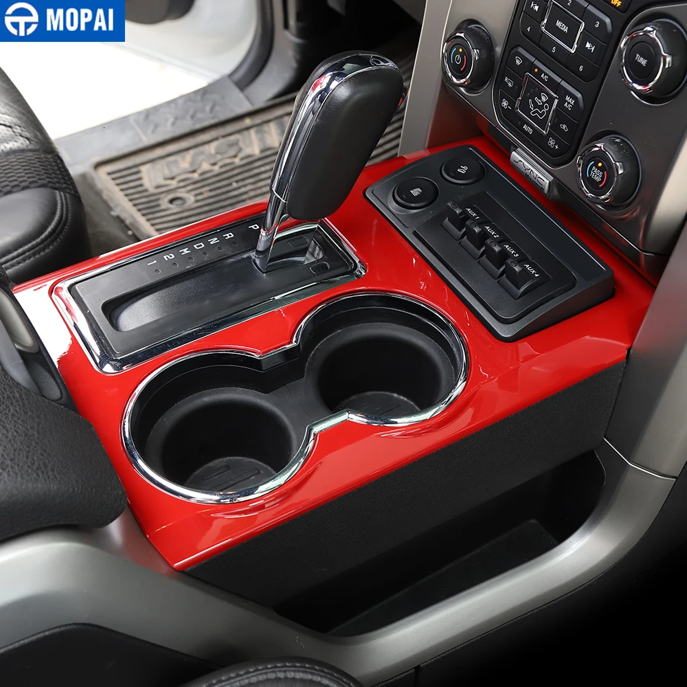 MOPAI для Ford F150 Raptor 2009- ABS автомобильная коробка переключения передач Панель подстаканник декоративная крышка для Ford F150 Raptor 2009
