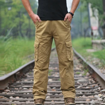 

Cotton Blends Trousers Zipper Pants Multi-pocket Outwear Outdoor Camouflage