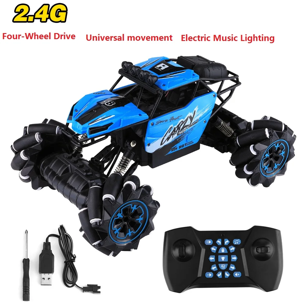 RC 2,4g 4wd внедорожный пульт дистанционного управления мини-Дрифт 360 градусов двойной скалолазание твист RC трюк автомобиль