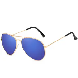Новые Классические Светоотражающие цветные пленки женские солнцезащитные очкив ретро стиле цветные солнечные очки Пилот, вождение