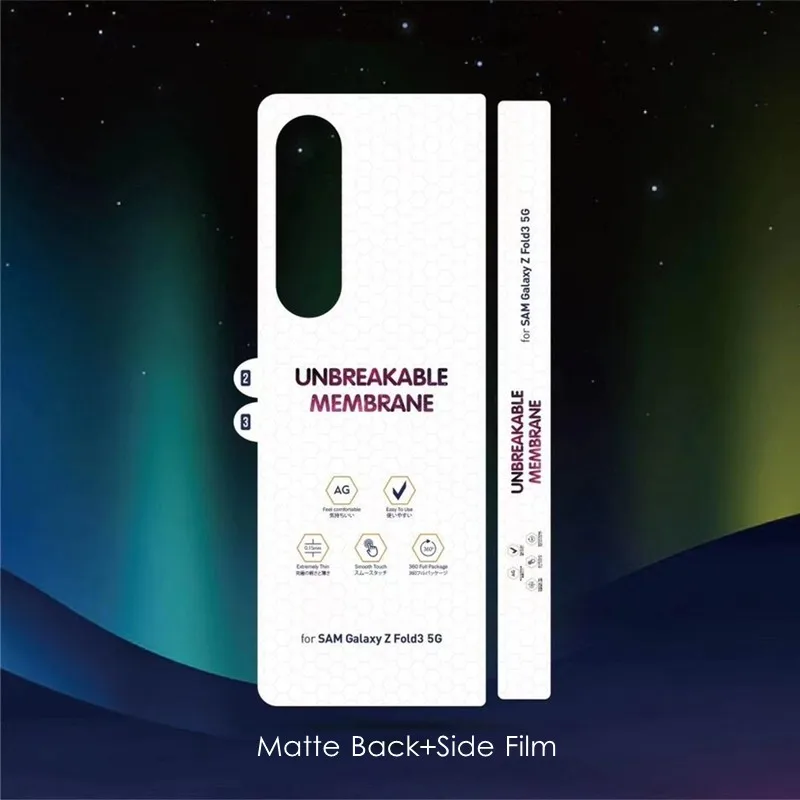 4 in 1 Front Back Matte Hydrogel Film For Samsung Galaxy Z Fold 3 2 W22 W21 Soft Frosted Screen Protector Anti No Fingerprint mobile screen protector Screen Protectors