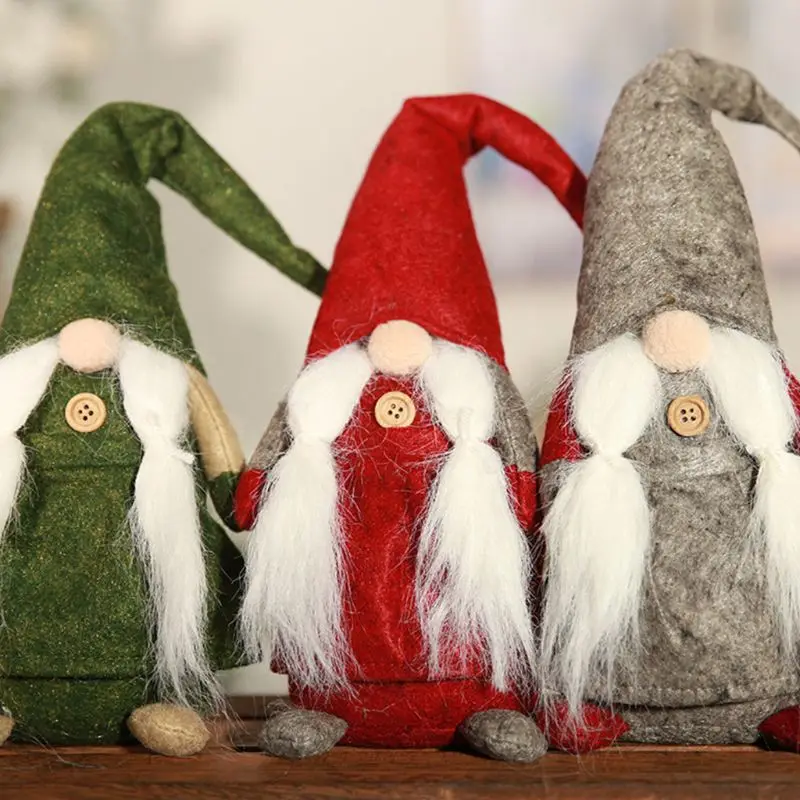 17 дюймов Рождественский стоящий Безликий гном, шведские фигурки, плюшевая кукла ручной работы, рождественские украшения для праздничного окна, подарки