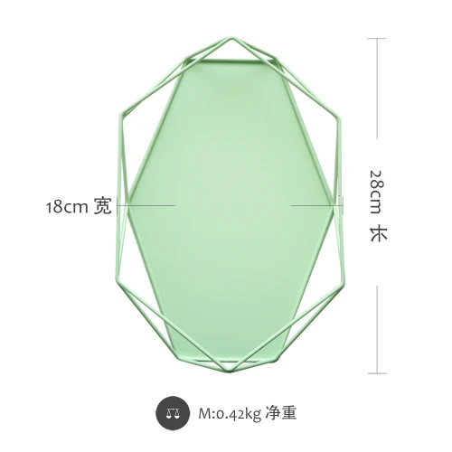 Прямая маленькая свежая зеленая тарелка для торта из кованого железа форма торта Sen Свадебная вечеринка десертный стол украшения Еда фото реквизит лоток - Color: as the picture shows