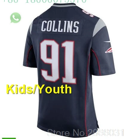 for kids youth Новая Англия A+++ качественная Детская Молодежная Футболка Tom Brady 12 Rob Gronkowski 87 Julian Edelman 11 Doug Flutie 91 Jamie Collins - Цвет: for kids youth