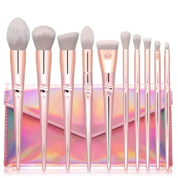 

New 10Pcs Eye Makeup Brushes Set Eye Shadow Eyebrow Sculpting Power Brushes Facial Makeup Cosmetic Brush Tools