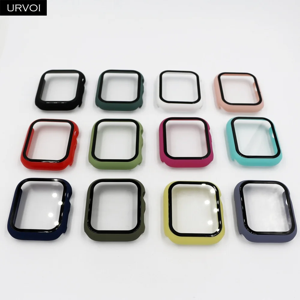 Чехол URVOI для Apple Watch series 6 SE 5 4 3 2 матовый пластиковый бампер с твердой рамкой чехол