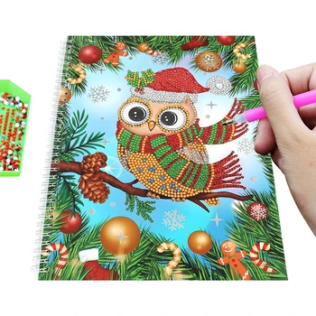 

A4 Notebook DIY Christmas Bird Creative Special Shaped Diamond Painting Notebook Diary Book Embroidery Diamond Cross Stitch Cra