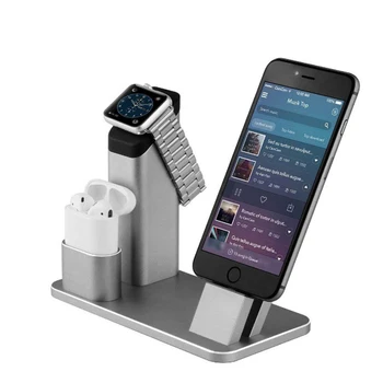 

Besegad 3 in 1 Aluminum Alloy Charging Stand Holder for iPhone XS Max 8 Plus X 7 Apple Watch Series 1 2 3 Airpods iPad Air Mini