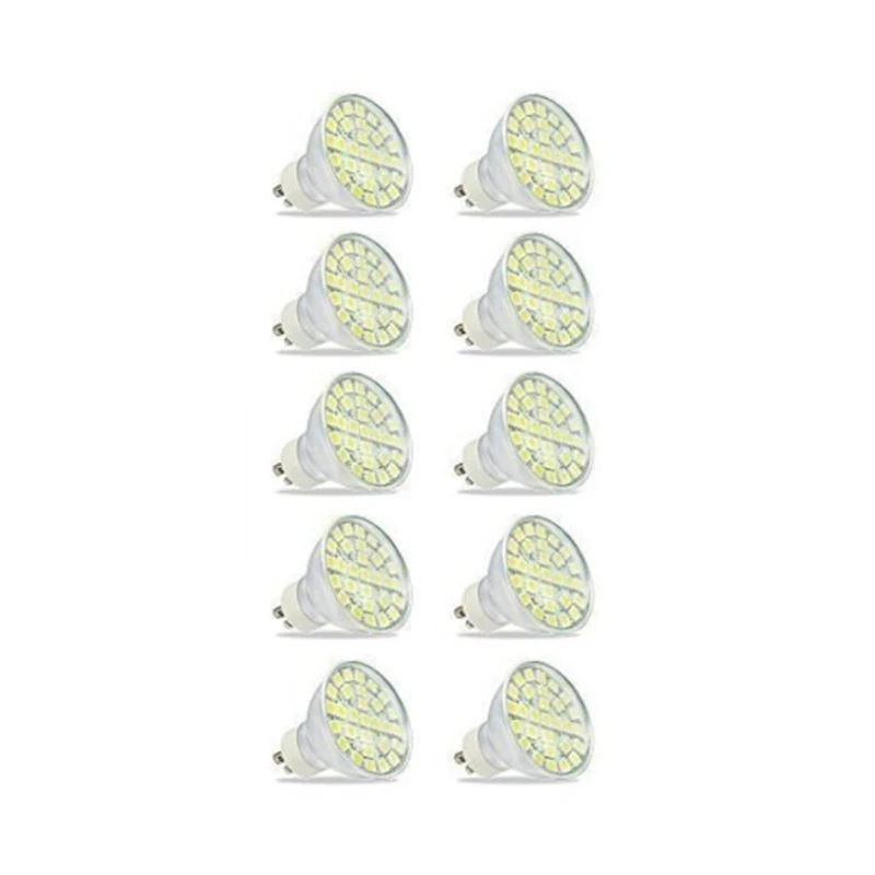 10X GU10 Bulb Lamp 5W LED Bulb Spot Light LED 29 SMD 5050 LED Lamp Super Bright 400-420LM Cold White AC195-240V