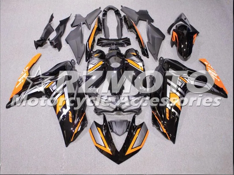 black orange 4 подарки ABS литьевая форма мотоцикл Обтекатели подходит для YAMAHA R3 R25- 15-19 Кузов Набор на заказ черный оранжевый - Цвет: black orange