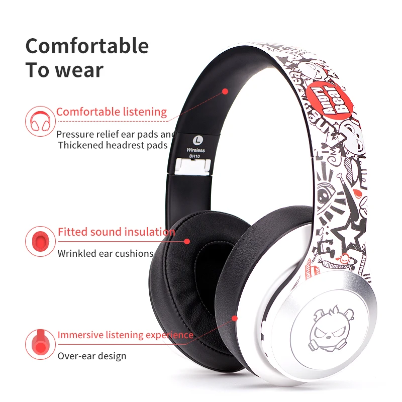 Bluetooth Wireless Headset Gaming Headphone TWS HIFI Stereo Noise Canceling earphone with microphone For Laptop Tablet PC PS4
