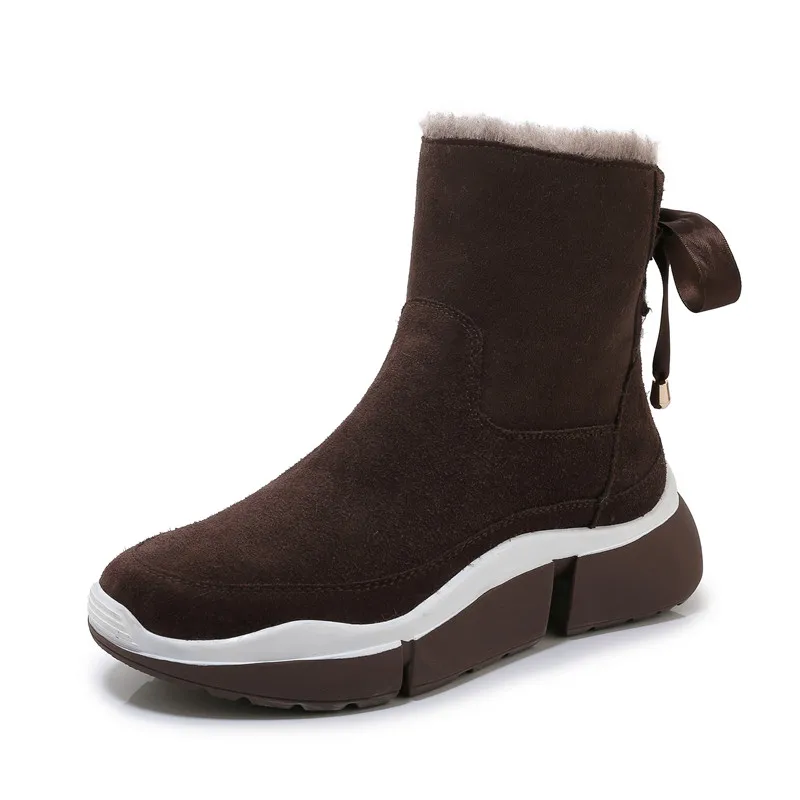 MORAZORA winter New Brand keep warm snow boots comfortable flat heel square toe ankle boots high qaulity casual women boots