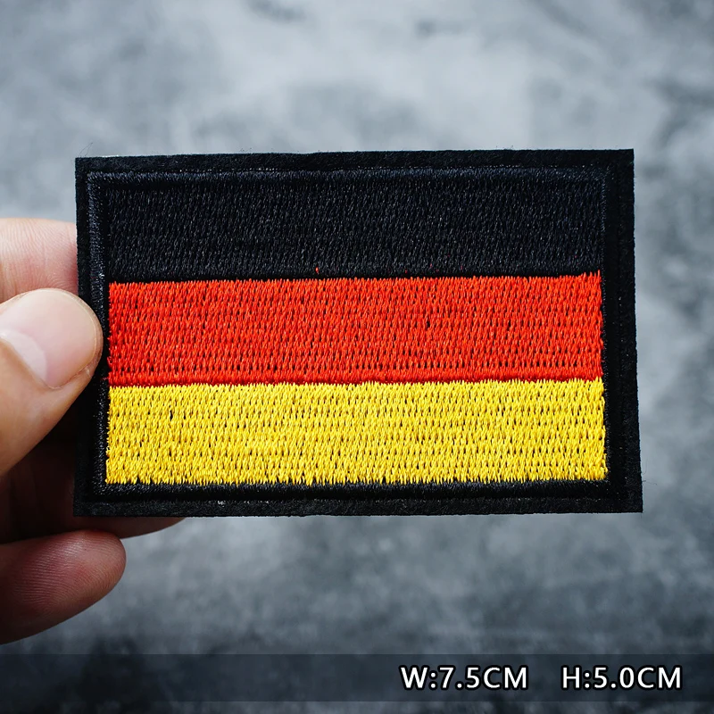 National Flag Patches Embroidery For T-Shirt Iron On Appliques Clothes Jeans Stickers Badges Country The Stars And Stripes