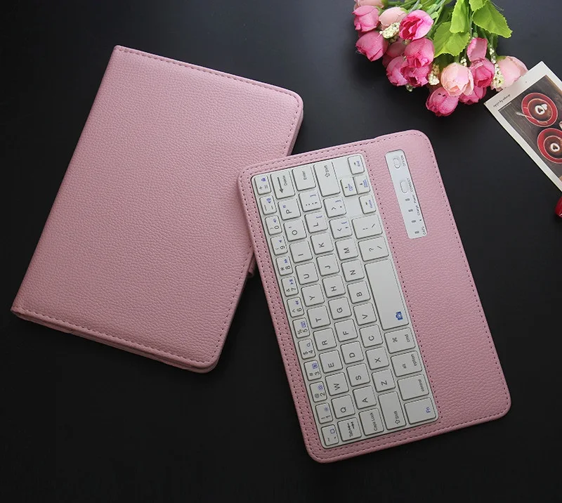 New Removable Coque for iPad mini 5 2019 Case with Keyboard Bluetooth PU Leather Cover for iPad mini 5 Stand Keyboard Case 7.9'' (9)