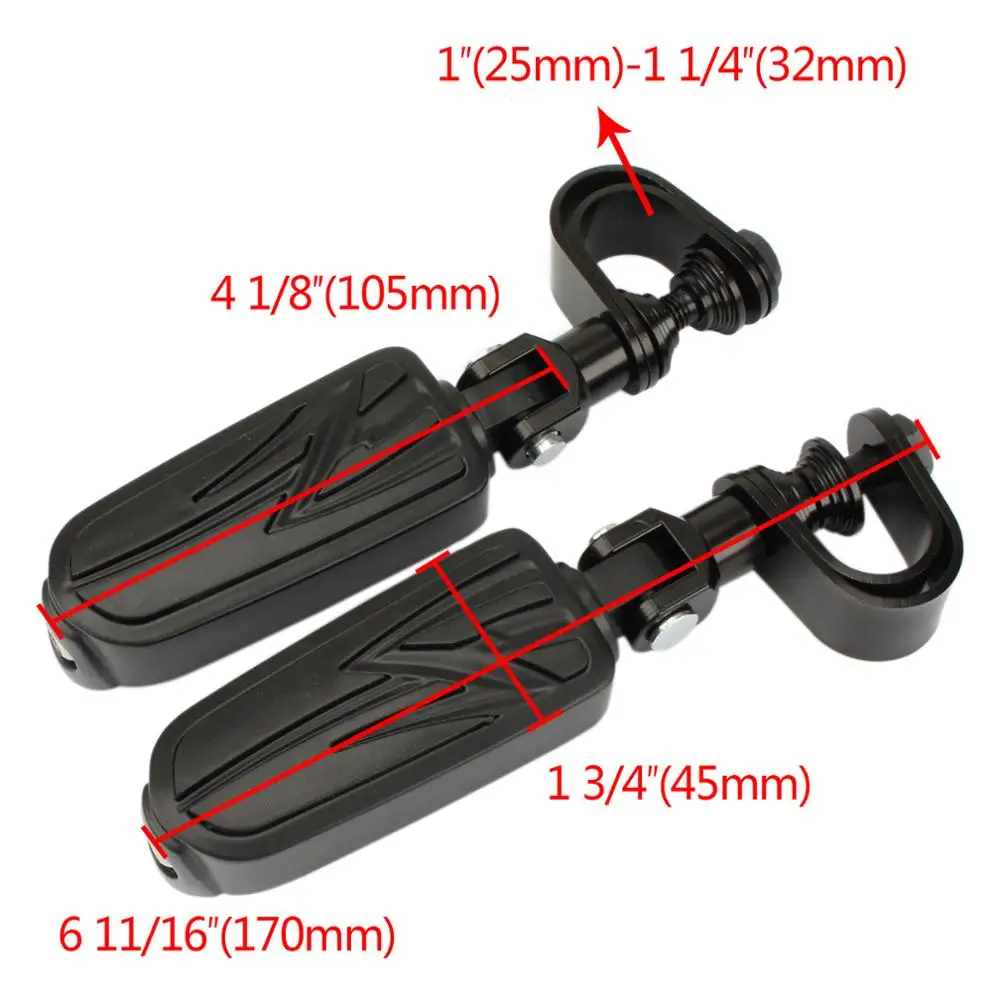 1 пара для Harley Soft ail 2000-2006 алюминиевые и резиновые мотоциклетные противоскользящие мужские подножки и опоры крепления для ног