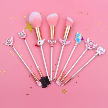 

Oubldior Cardcaptor Sakura Makeup Brush Fibre Metal Handle Eyeshadow Sailor Moon Makeup Brushes Set Beauty Cosmetics Tools Sets