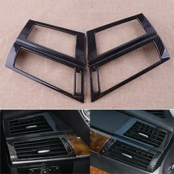

CITALL 2pcs ABS Dashboard Side Air Conditioning Vent Outlet Cover Trim Frame Fit For BMW X5 E70 X6 E71 2008-2010 2011 2012 2013