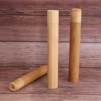 1PC Natural Bamboo Tube Eco-Friendly Toothbrush Case 21cm for Adult Health Oral Hygiene Travel Portable Toothbrush Holder 1