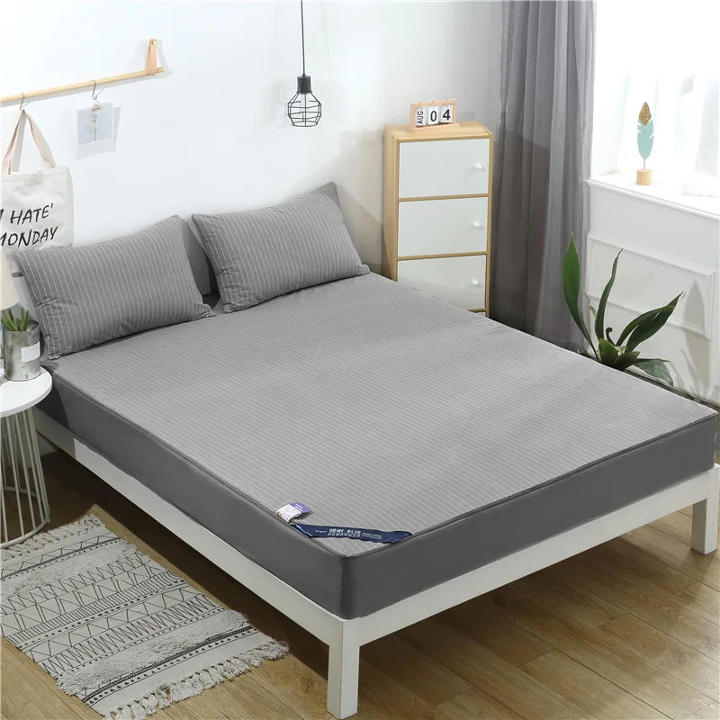

New Waterproof Mattress Cover Six sides full package solid color Mattress Protector Cover Waterproof Bed Sheet Free shipping