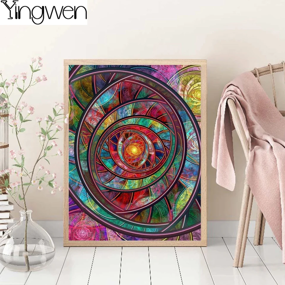 5d Diamond Painting Mandala Full Kit Abstract Flower Diamond Embroidery Handmade DIY Cross Stitch Rhinestone Picture Home Decor