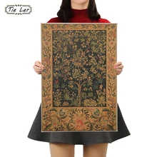 Галстук Лер Дерево жизни бар украшение спальня ретро Плакат Фреска фильм плакат крафт настенная бумажная наклейка